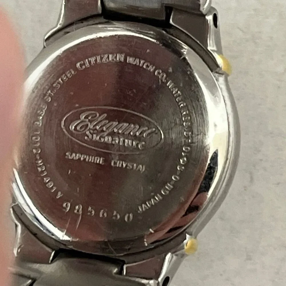 Citizen Women's‎ Silver Gold Tone Elegance Signature Stainless Steel Wristwatch